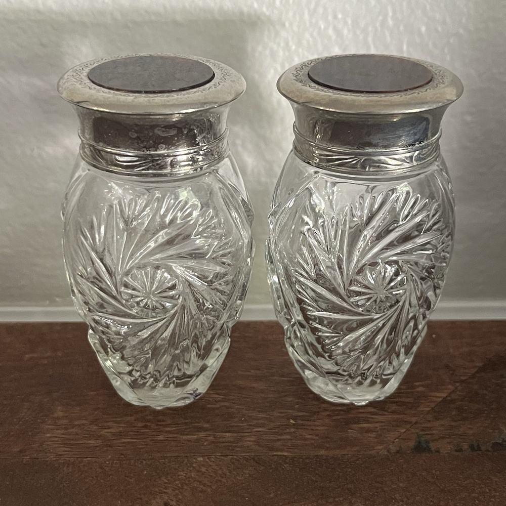 Vintage 80s Ralph Lauren Crystal Vanity Bottles Lot of 2